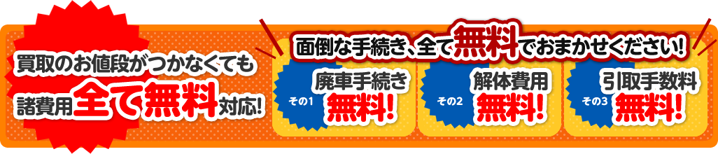 買取のお値段がつかなくても処分無料！