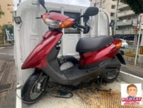 中村区鈍池　バイク買取　原付ジョグ(SA55)転倒車