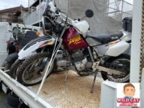 豊橋市多米中町　バイク買取　XR250 長期放置不動車タンク凹み